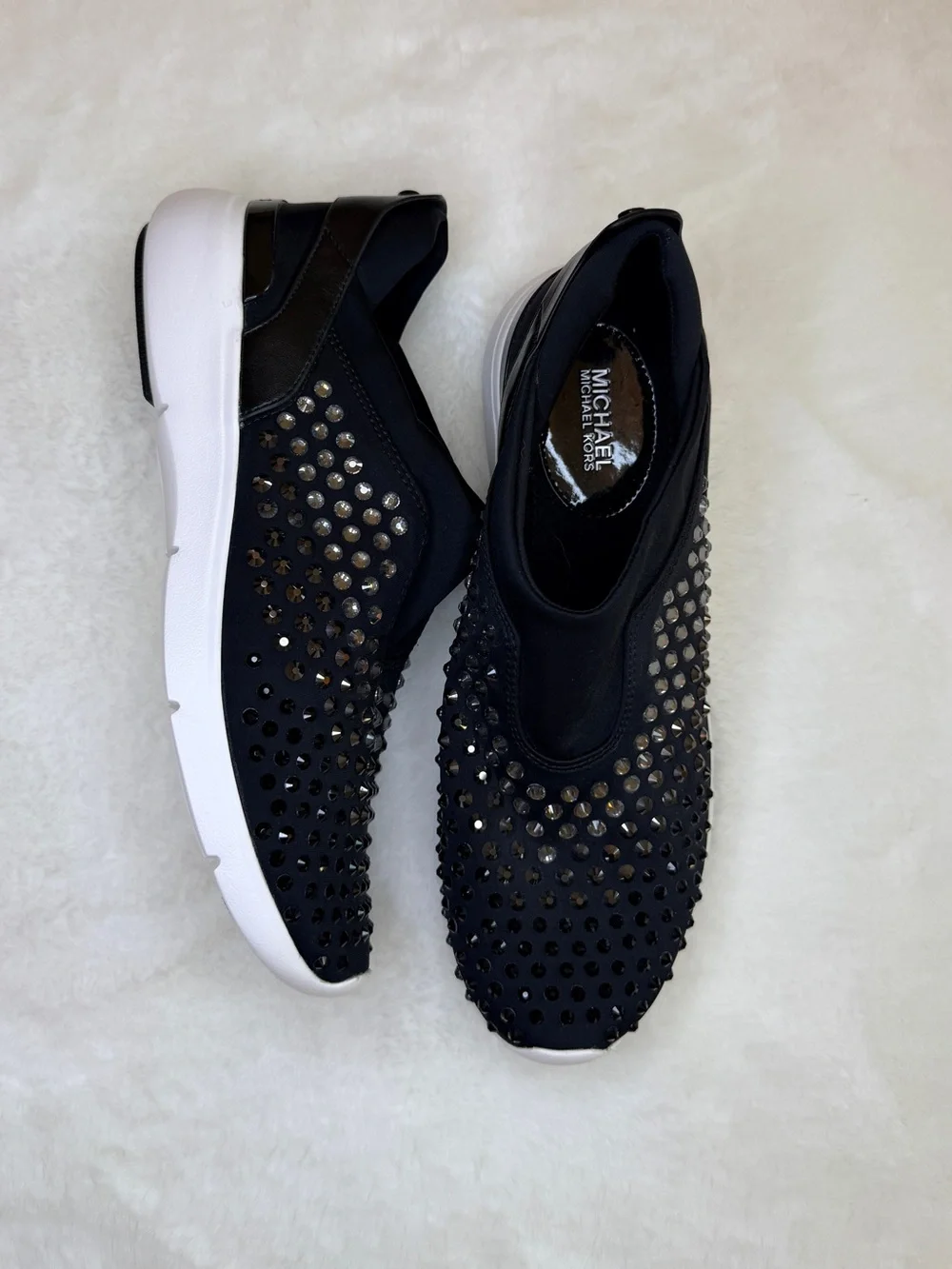 Michael Kors Ace slip-on trainer with Silver Studs